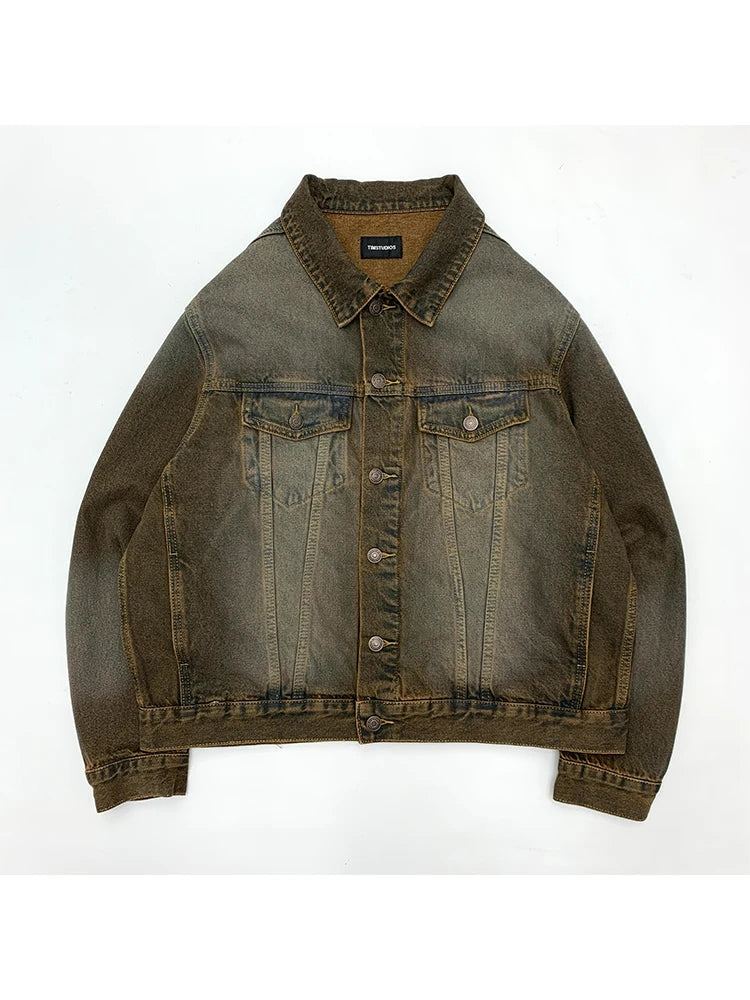 2025 Autumn Winter Women Design American Retro Denim Jacket Tomboy 2000s Y2k Oversize Outwear New In Men Harajuku Fashion Tide