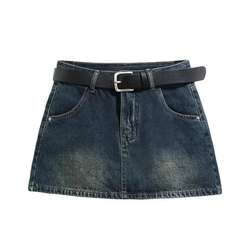 Gyaru High Waist Mini Women's Denim Skirt Y2k Vintage Streetwear Luxury Elegant Korean Fashion A Line  Short Female Jeans Skirts