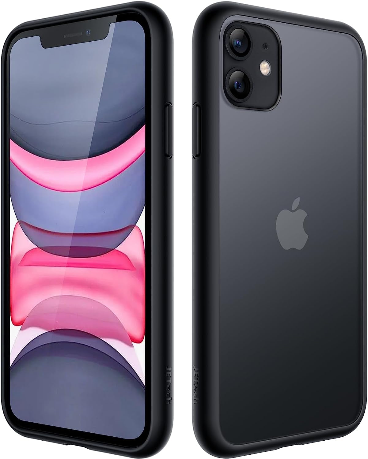 Matte Case for Iphone 11 6.1-Inch, Shockproof Military Grade Drop Protection, Frosted Translucent Back Phone Cover, Anti-Fingerprint (Black)