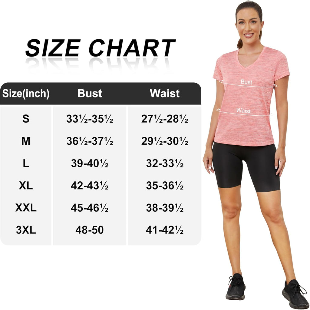 5/7 Pack Workout Shirts for Women, Moisture Wicking Quick Dry Active Athletic Women'S Gym Performance T Shirts