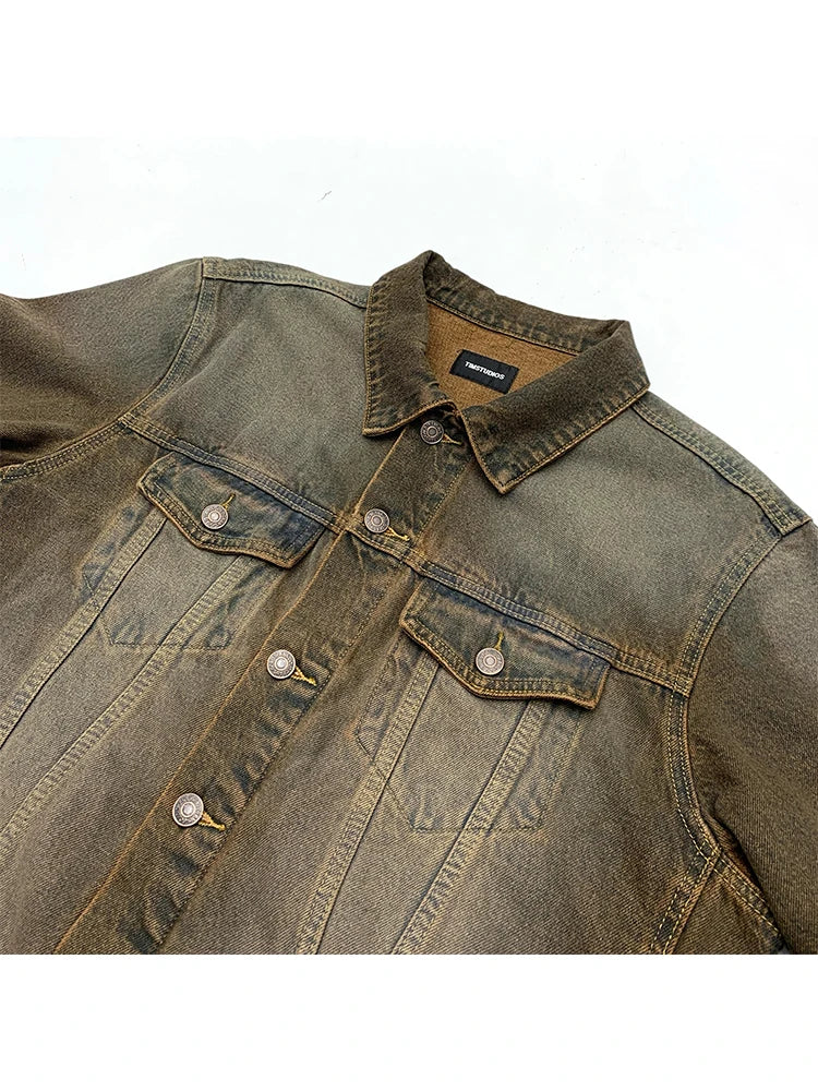 2025 Autumn Winter Women Design American Retro Denim Jacket Tomboy 2000s Y2k Oversize Outwear New In Men Harajuku Fashion Tide