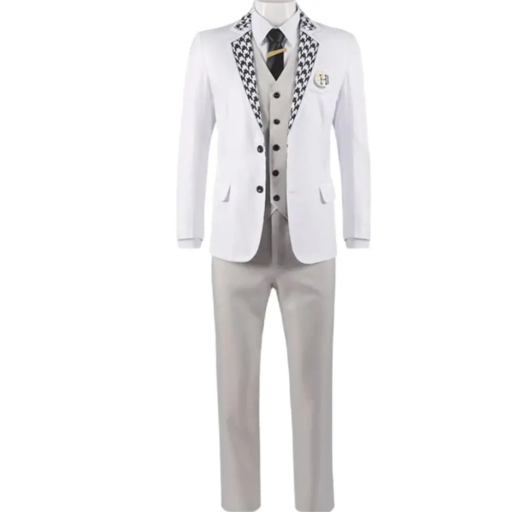 Blue Lock Cosplay Reo Mikage Wig Cosplay Costume Episode Nagi Seishiro DK School Uniform White Shirt Embroidery Jacket Men Suits