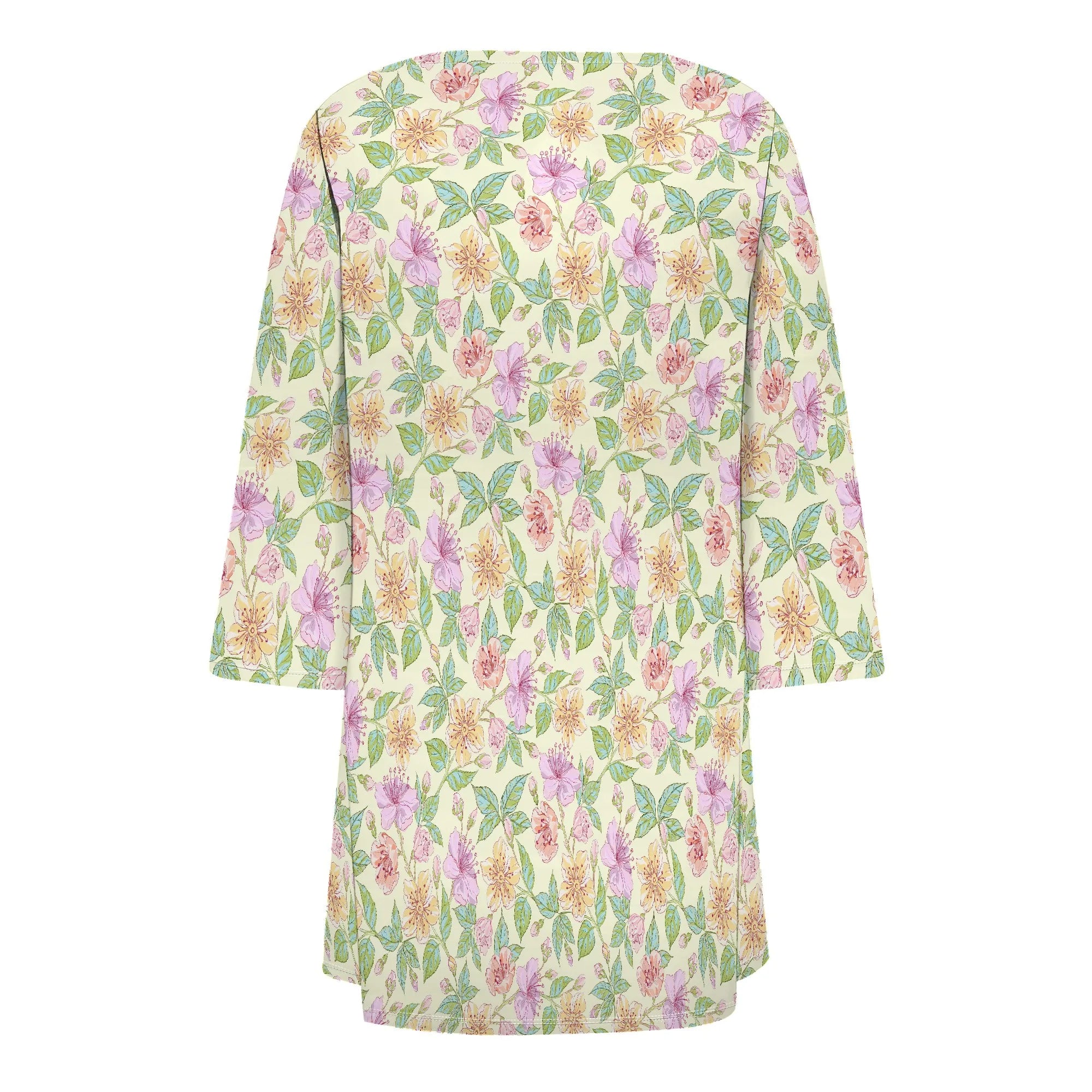 Women's Half Sleeve Floral Print Lightweight Blouse Shirts Thin Coat Cardigan Dainty with Pocket