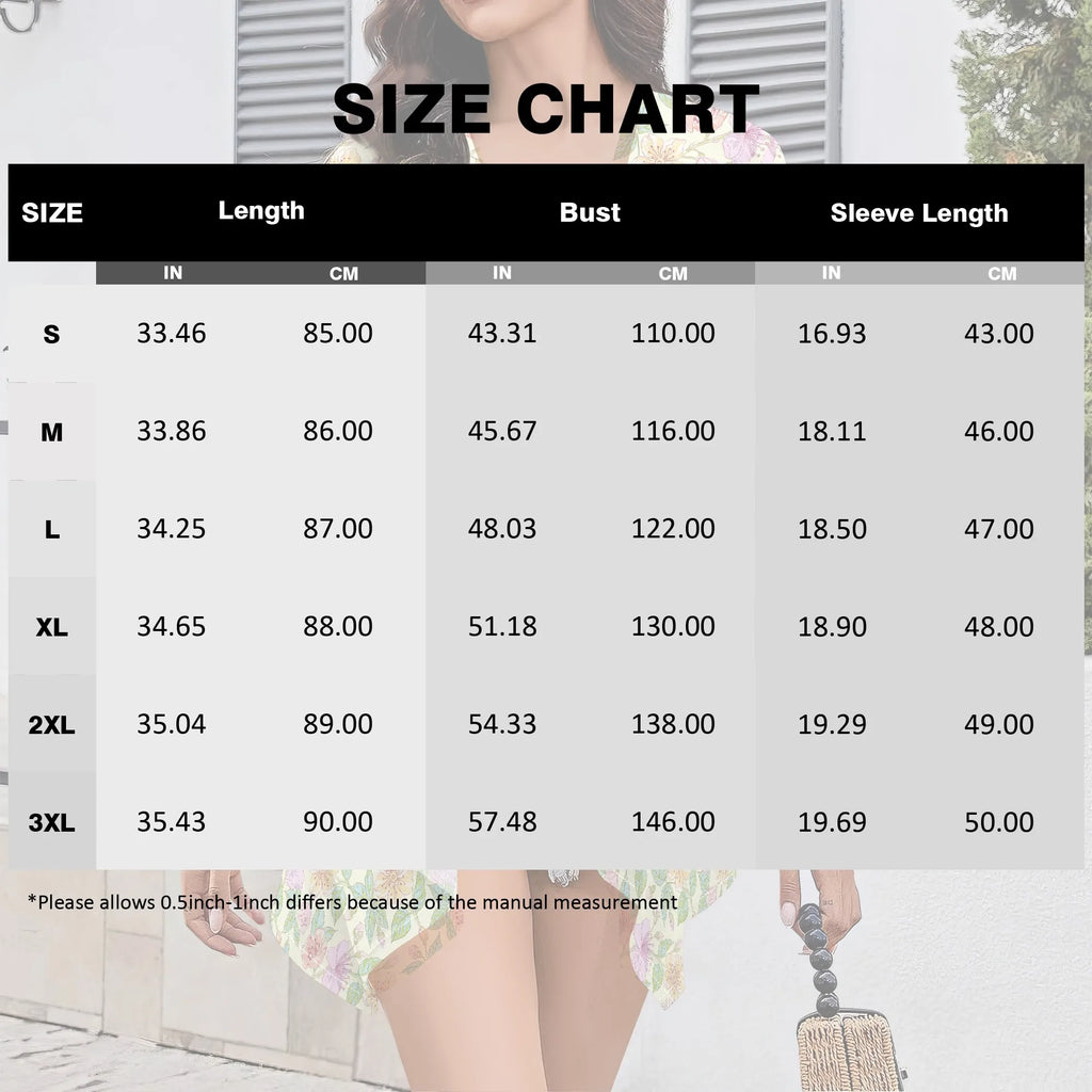 Women's Half Sleeve Floral Print Lightweight Blouse Shirts Thin Coat Cardigan Dainty with Pocket