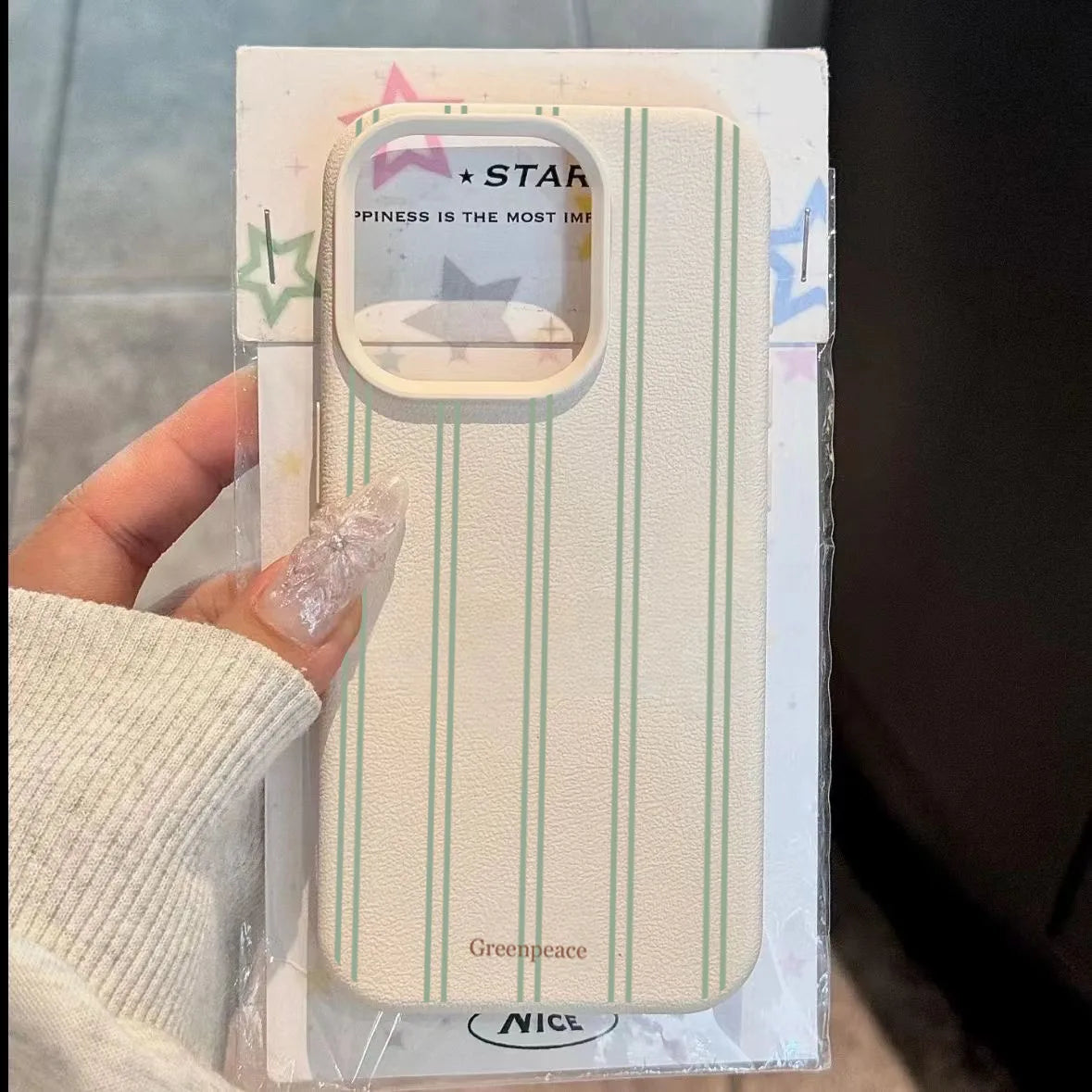 The Green Stripe Lichee Pattern Phone Case For Xiaomi 15 14 13 13T 14T Pro 5G Shockproof Candy Soft Silicone Bumper Cover Fundas